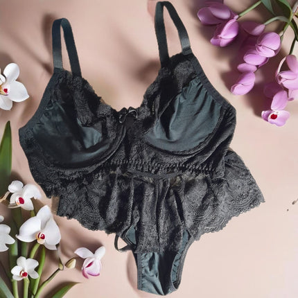 Conjunto Lingerie Renda Plus Size Jewel Hey, Soul Sister!