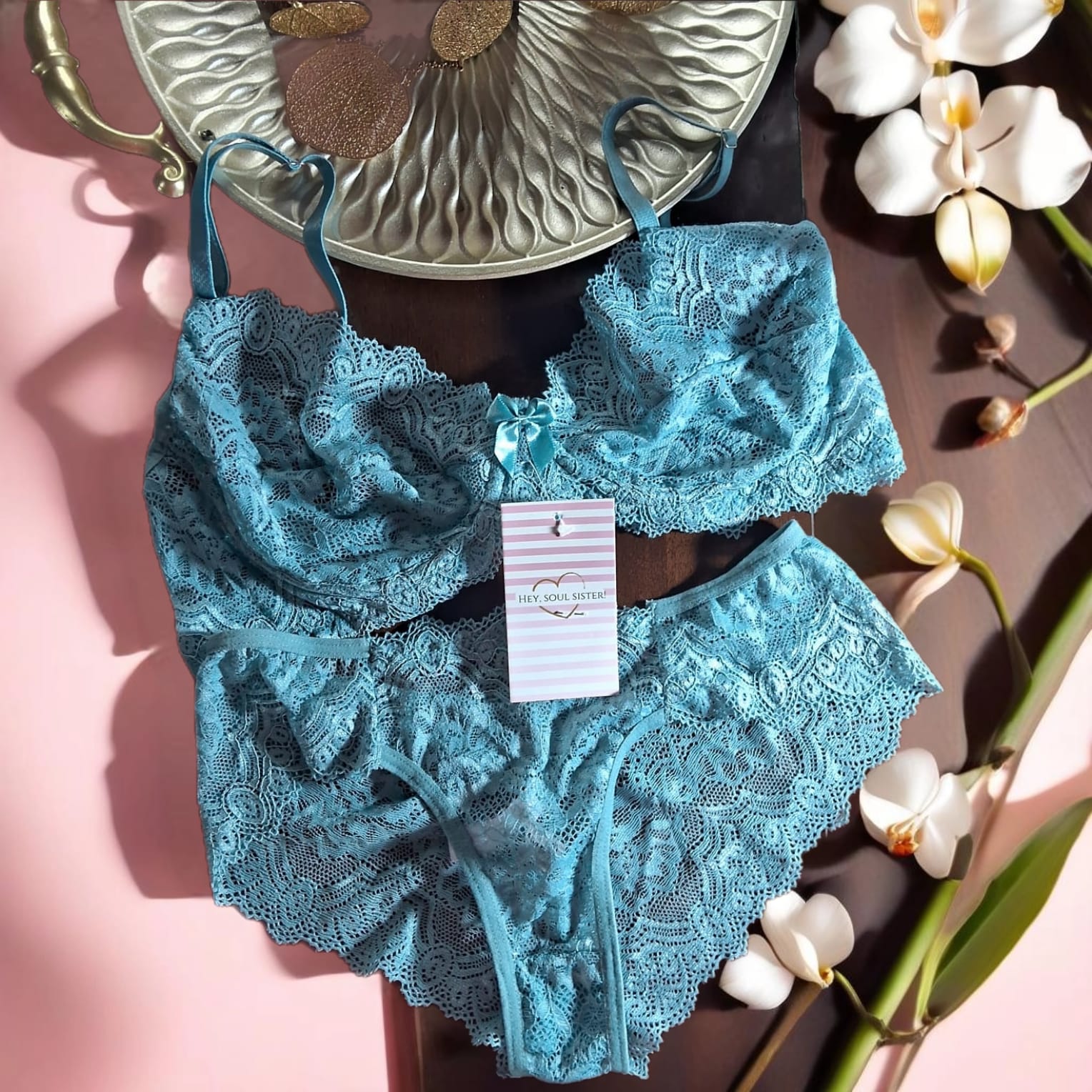 Conjunto Lingerie Renda Blossom Hey, Soul Sister!